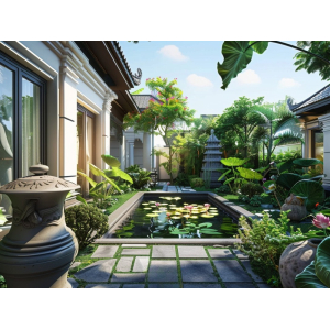 Vườn dành cho biệt thự đậm phong cách Việt – Mỹ